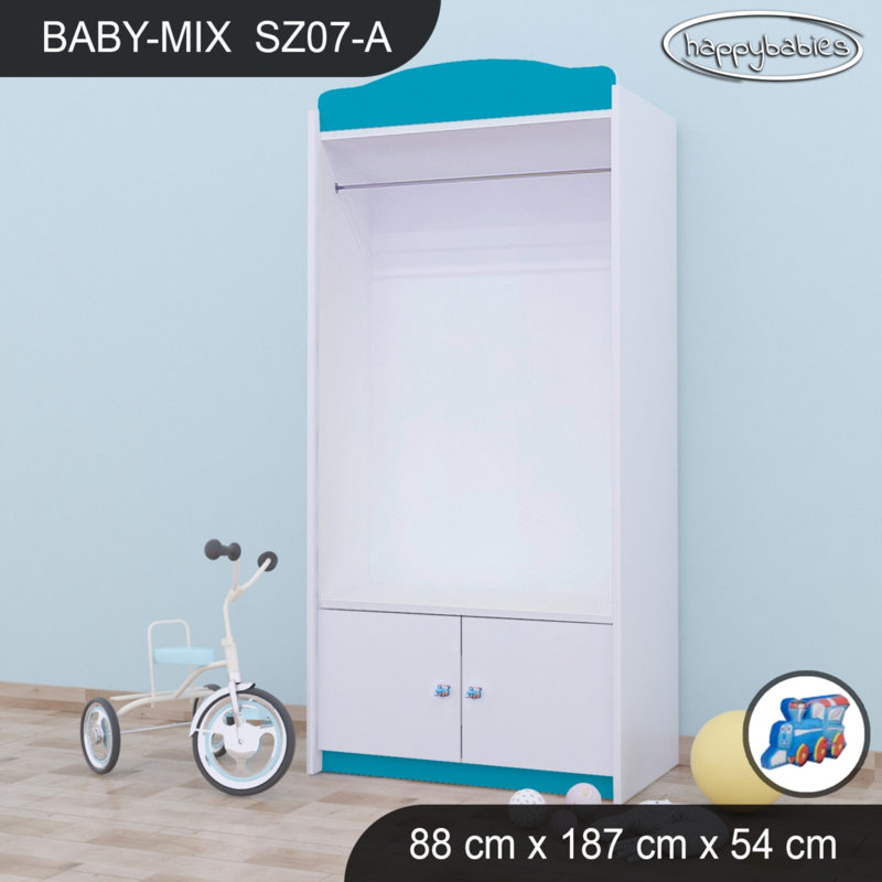 Baby 4 Door Wardrobe, Blue