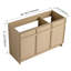 Armoire de salle de bain autoportante avec portes à fermeture en douceur