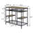 Rustic Kitchen Island With Open Shelving