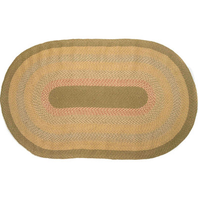 Tapis de zone brun de coton Shrader