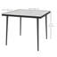 Table de salle à manger d'extérieur pour 4, table de salle à manger carrée-1891596834