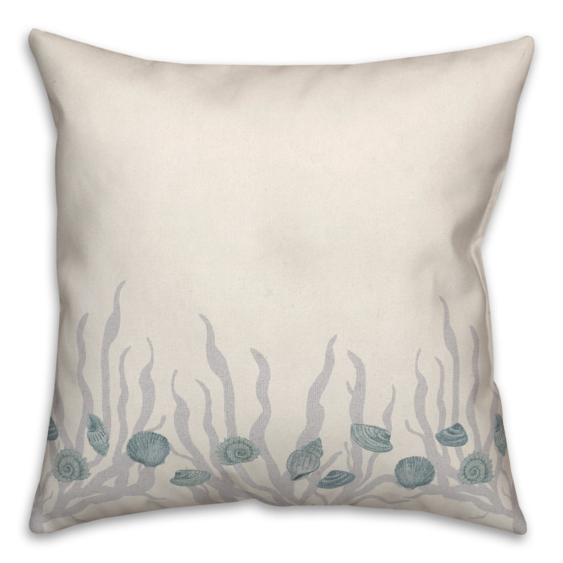 Reversible Throw Pillow, Blue/White