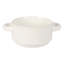 Bols à soupe Gibson Elite Oyster Tide en relief avec poignées. Ensemble de 4 bocaux à soupe French Oignon, bol à soupe empilable, chili, ragoût de bœuf, bol en céramique empilable, émail réactif, blanc