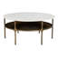 Table basse Bild blanche et laiton