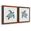 Bulle bleue tortue I - ensemble de 2 reproductions d'art-494887842-494887840