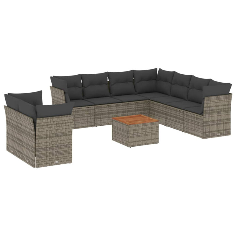 Ensemble de canapé de jardin Vidaxl gris