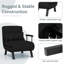 Fauteuil futon simple à dossier en lin de 23,5 po de large Eppler-2007626067