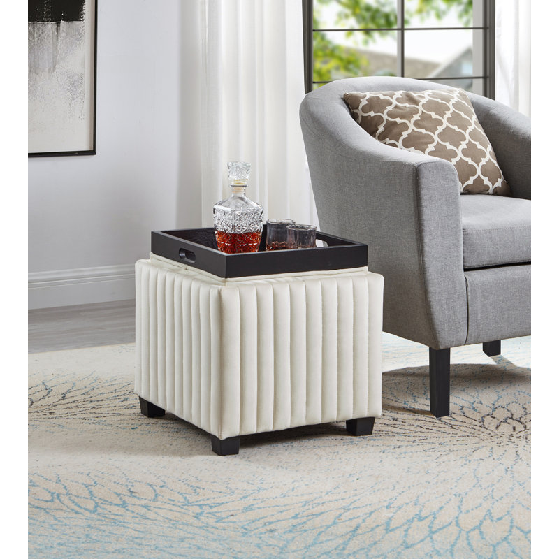 Banc carré avec repose-pieds, banc de rangement avec plateau et table basse