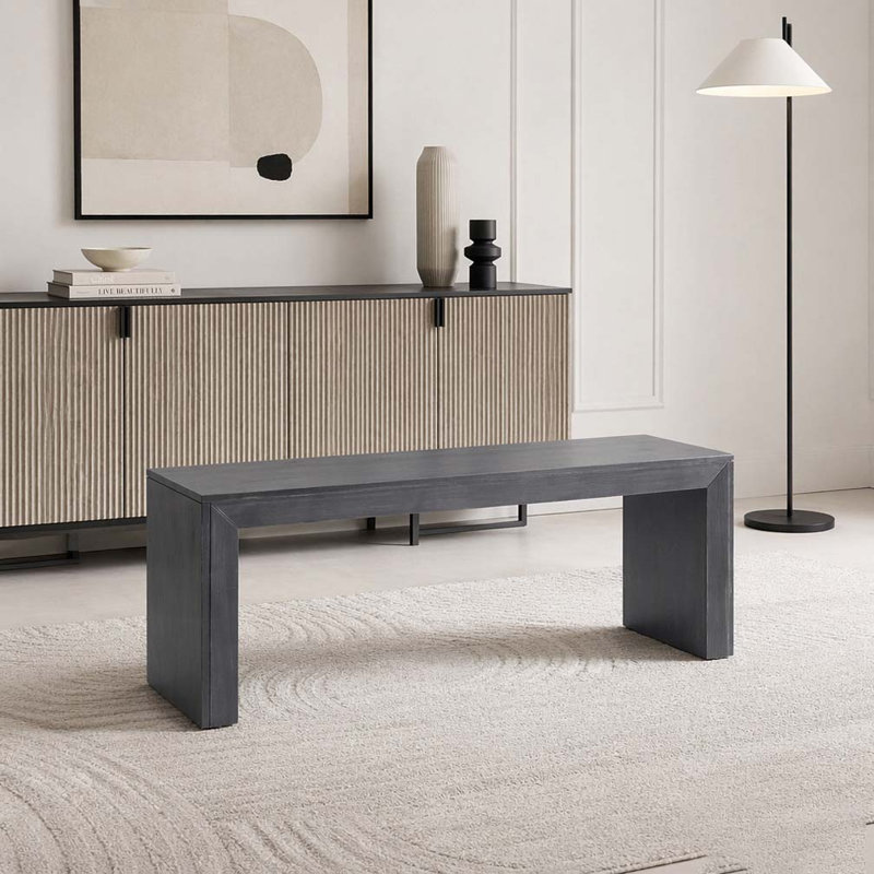 Banc de salle à manger en bois, 48inch, Black