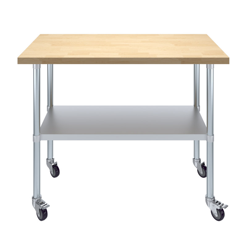 Tables de travail en bois Amgood H 38 po, 38 po x L 48 po x P 24 po