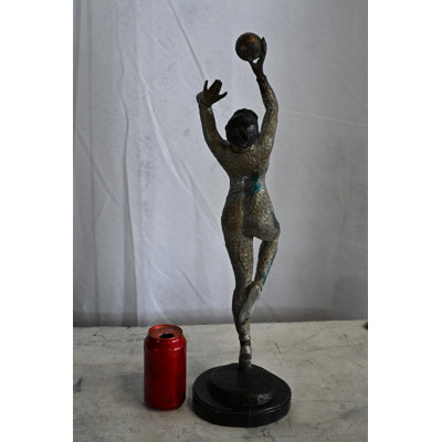 Ballet Dancer Bronze Statue Marble Base Female Sculpture 8"x5"x23"H
