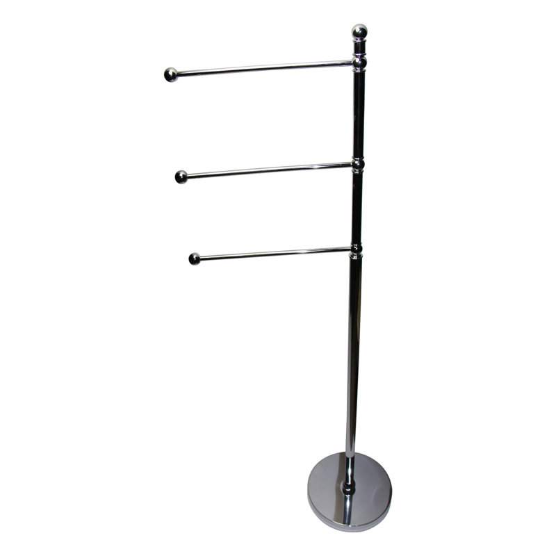 Porte-serviettes sur pied, Chrome poli