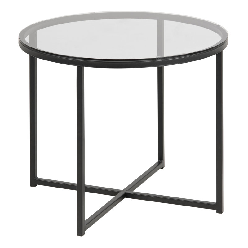 Alia End Table, Silver, Silver
