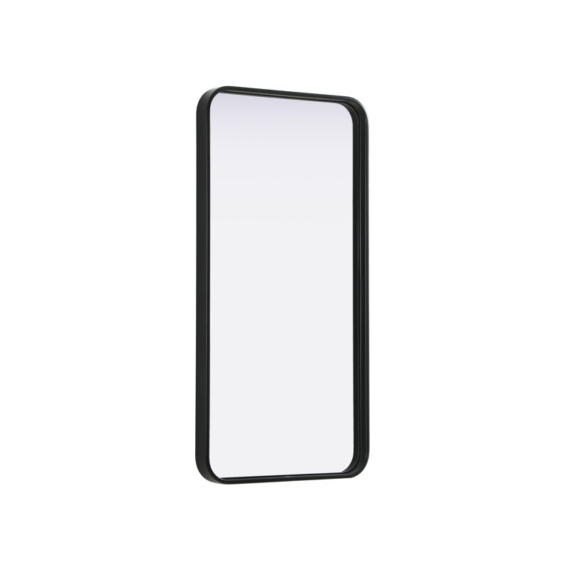 Erath Contour Metal Mirror, 36" x 18", Black