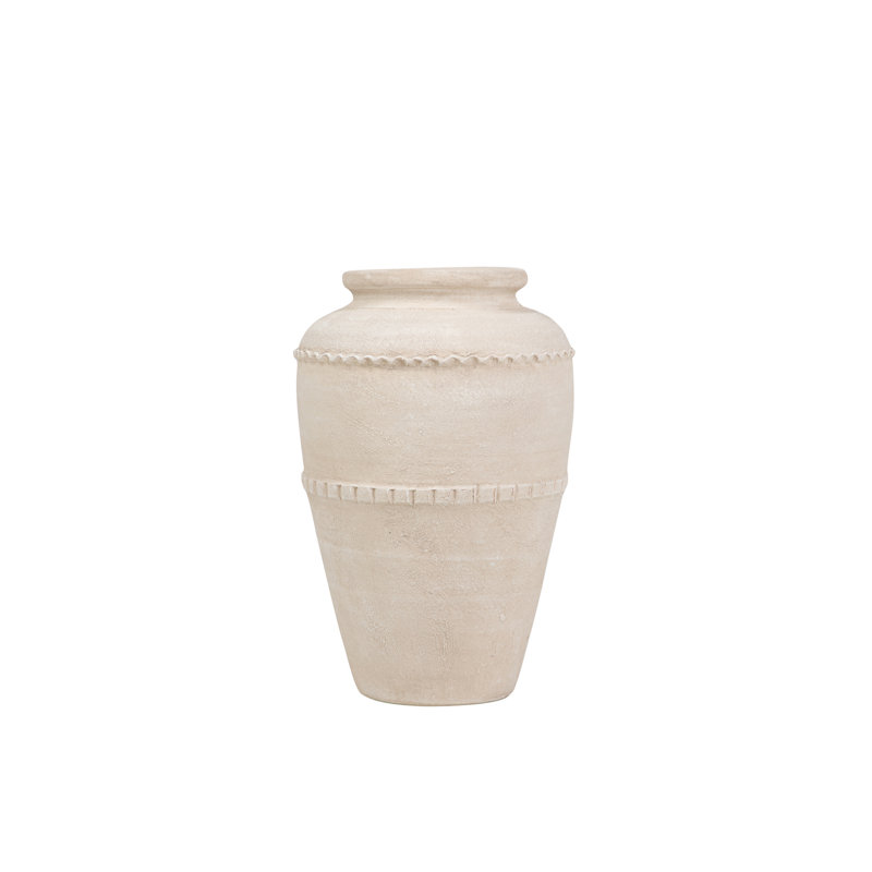 CERAMIC VASE 24X24x40 CM, Beige