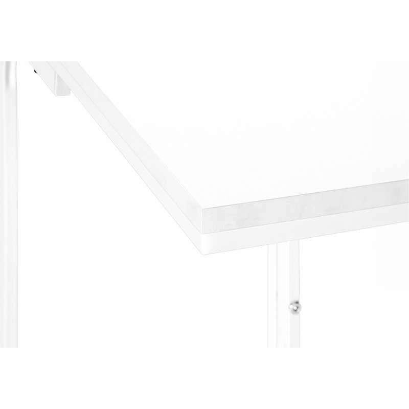 Table de bout de salon, table d'appoint, table d'appoint en forme de C, table de bout intérieure pour espace de vie, Blanc