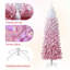 Snow Flocked Christmas Tree, Artificial Christmas Tree with Sturdy Metal Stand, Xmas Tree Holiday Decoration for Home, Office
