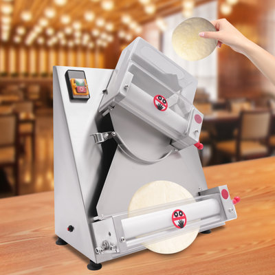 YYBUSHER Heavy-Duty Electric Pizza Dough Roller - 4-12in Adjustable Thickness for Home/Commercial Kitchens