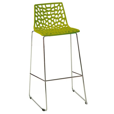 Tabouret de bar à hauteur fixe Spider - Perle brillante
