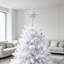 Décoration d'arbre de Noël en métal argenté creux en forme d'arbre de Noël