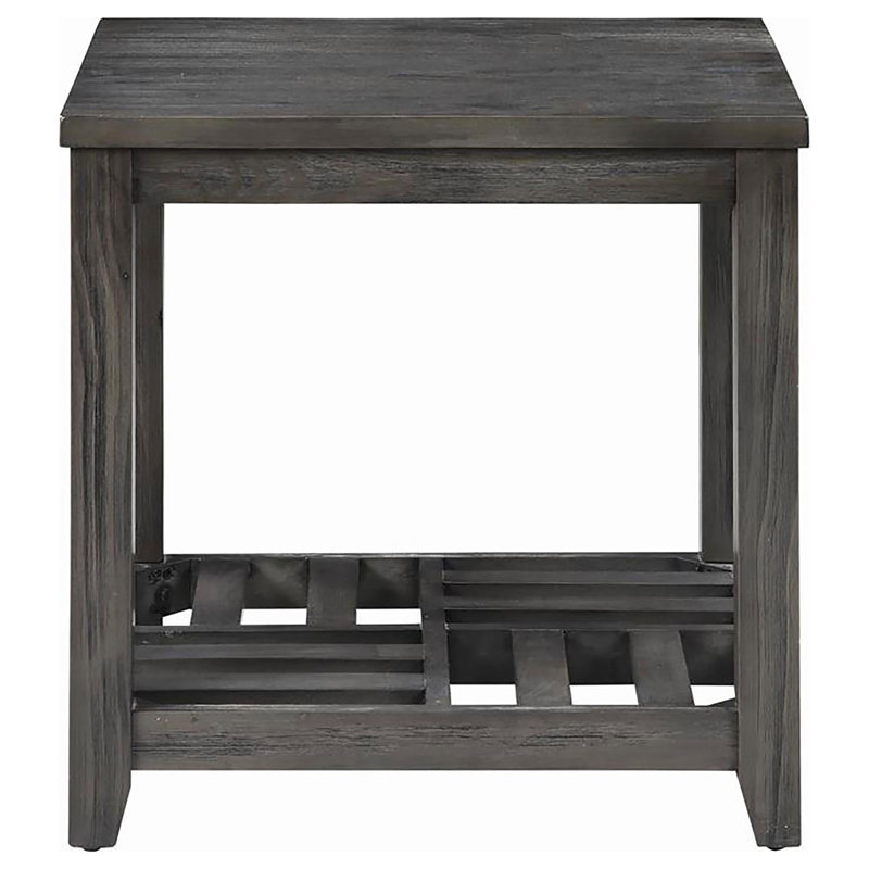 Table de bout rectangulaire grise