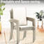 7 pièces de salle à manger d'extérieur comprenant 6 chaises empilables et une table ronde en métal de 51,47 po, idéale pour recevoir, cadre météo, ensemble de patio respirant et ergonomique avec sièges, jardins-1602834604