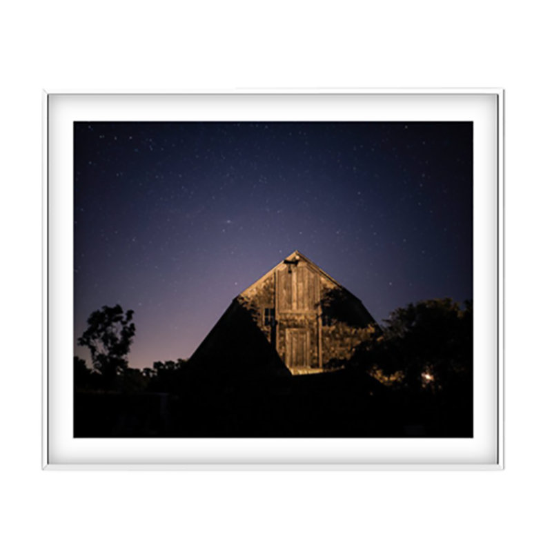 Grange Print by Francis Augustine, White, 48" H x 72" W x 0.8" D, White Framed Paper