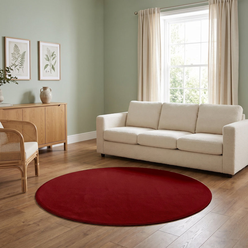 Washmellow Collection Shaggy Area Rug, 80X80 cm Round