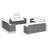 Vidaxl Garden Sofa Set Grey