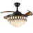 Modern 42" Crystal Ceiling Fan Light with Remote Control and Light Kit Included