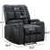 33.5" Wide Modern Faux Leather Soft Backrest Manual Release Recliner with Massage & Arm Storage & Dual Cup Holder