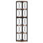 Étagère de rangement 66,13 po de hauteur à 6 niveaux de style brun rustique pour tablettes de salon, petit espace