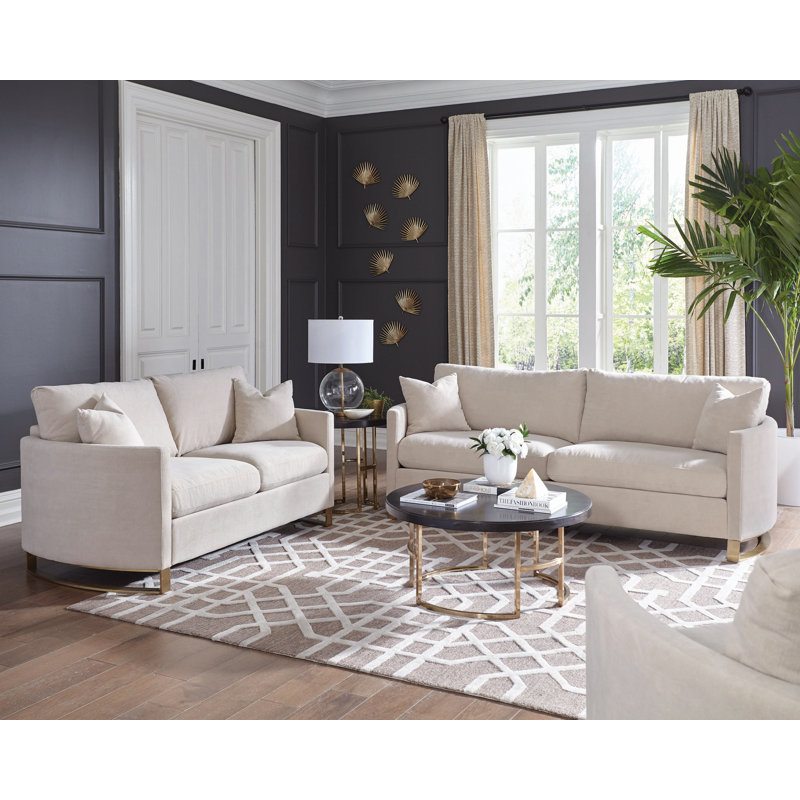 Benedetic Upholstered 91'' Sofa, White Chenille