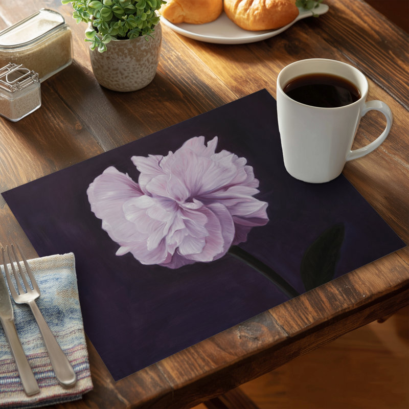 Magnifique napperon fleur mauve | Décoration romantique romantique