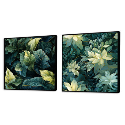 Hedlund - Abstract Square Collage Set Of 2