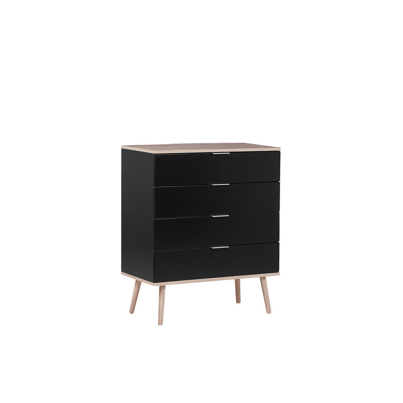 Walpi 4 Drawer 79cm W Chest of Drawers, Black