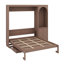 Lit escamotable avec tablettes de rangement, lumière DEL, tringle pour garde-robe et tiroirs intégrés-133706210