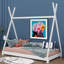 Lit plateforme simple avec structure triangulaire