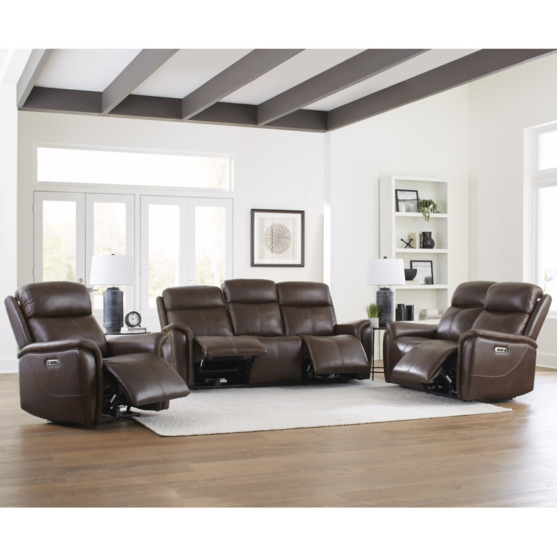 Causeuse et fauteuil inclinable électrique Allysia, Auburn
