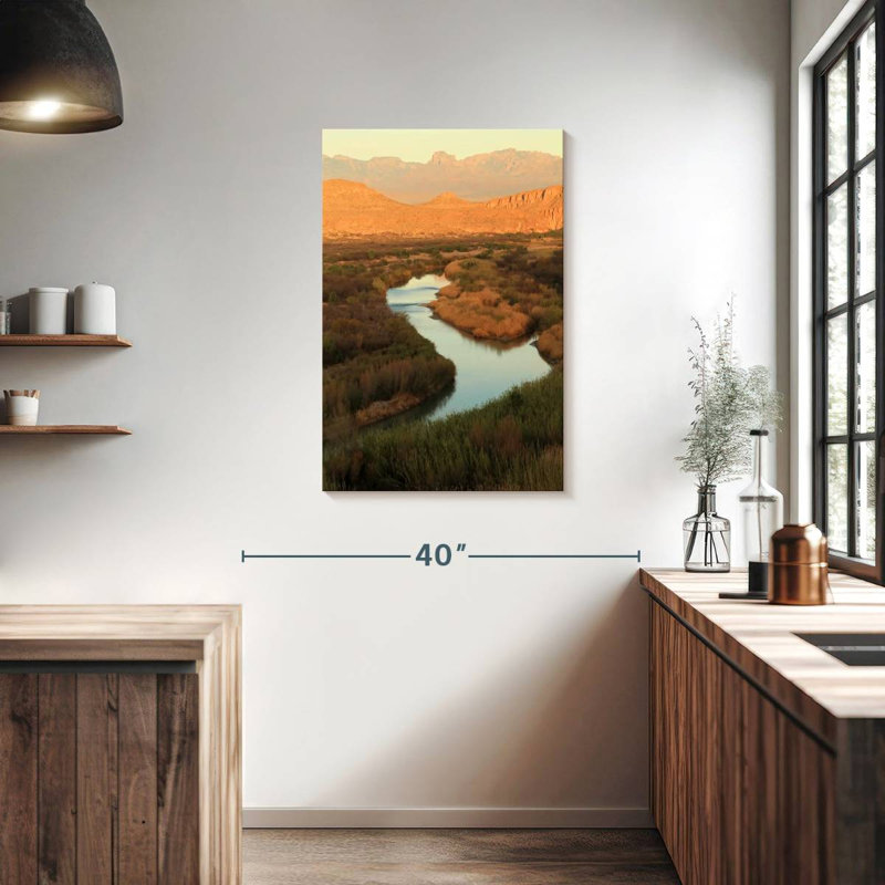 Vue d'Alvord sur le Rio Grande, H 36 po x l 24 po