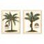 « british colonial palms », ensemble de 2 plaques murales