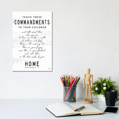 Teach These Commandments by Cindy Jacobs - Print on Canvas