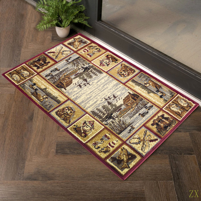 Nature's Nest7 Ft. 10 In. X 10 Ft. 3 In. Lodge Area Rug, Rectangle 7'10" x 10'3"