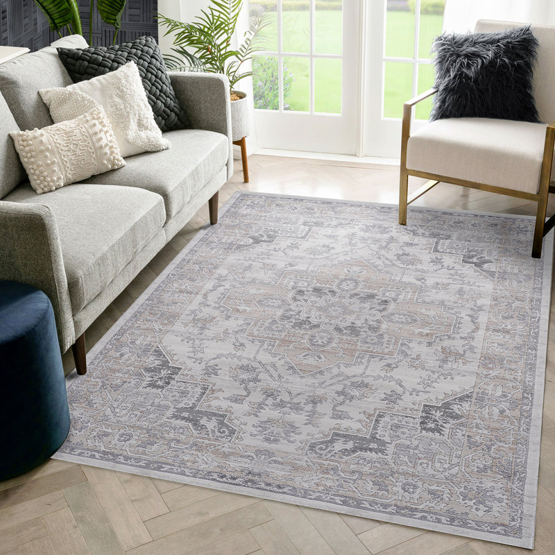 5X7 Oriental Area Rug, Rectangle 5'3" x 7'6"