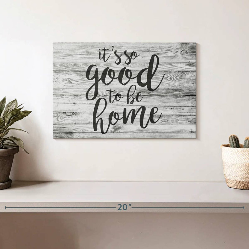 Tergel So Good To Be Home Typographie I, H 8 po x l 12 po