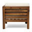 Meuble en bois beige avec coussins pour chaises de patio
