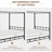 Canopy Bed Frame Full with Headboard and Footboard, Mattress Foundation Platform with Metal Slats Support, No Box Spring Needed, Easy Assembly-110089847
