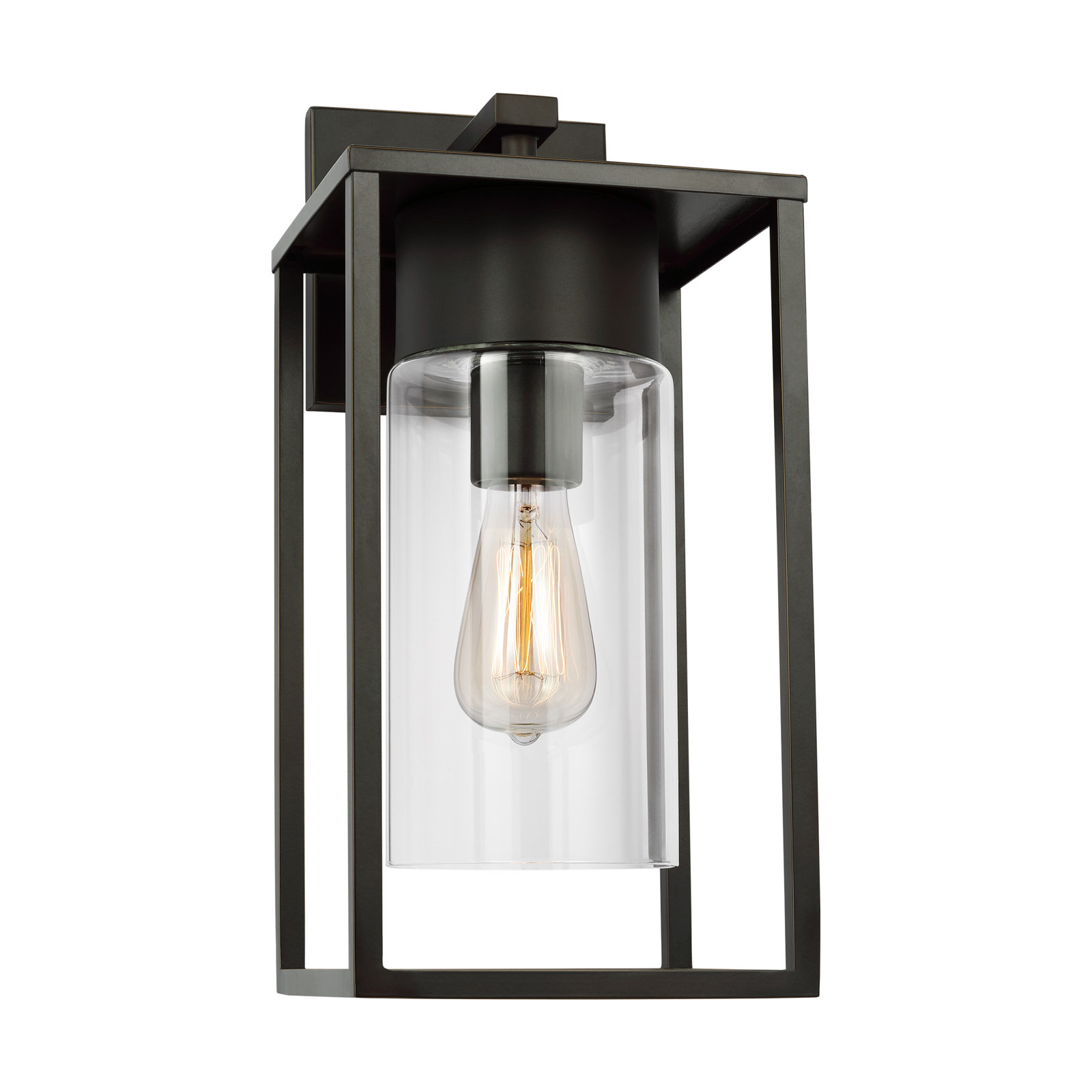 Kota Single Light Outdoor Wall Light, Antique Bronze, 17.13" H x 8" W x 8" D