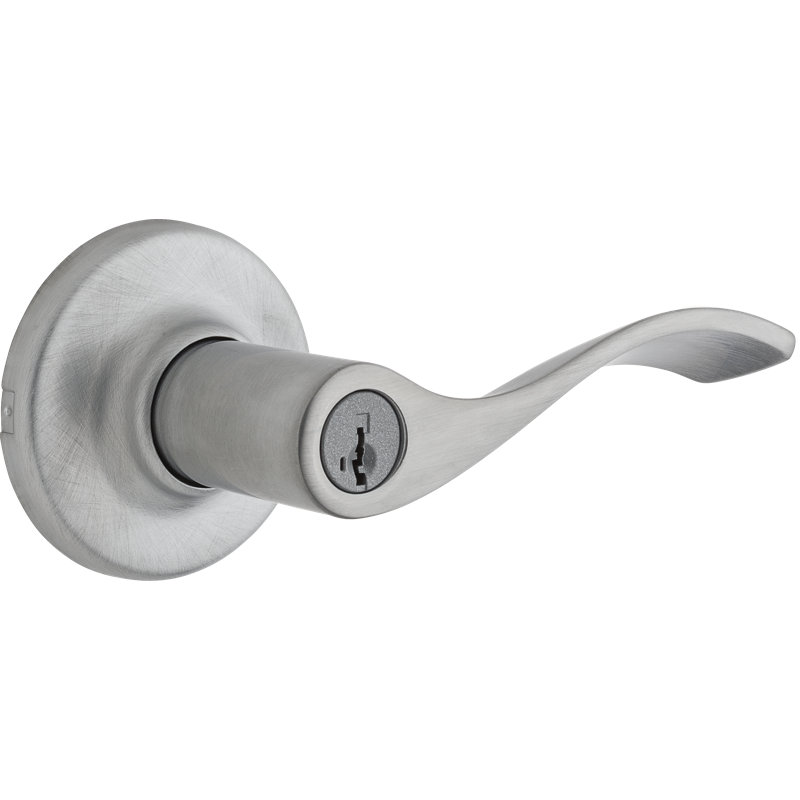 Levier de porte d’entrée à clé Belmont, Chrome satiné