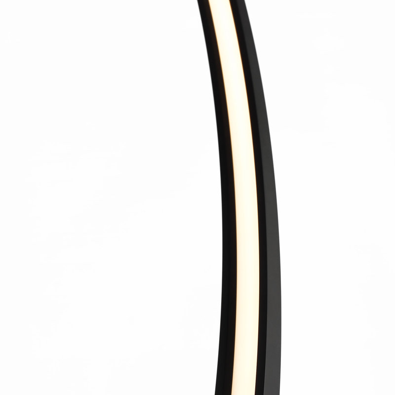 Baku 1 - Light LED Chandelier, 36.9" H x 1.3" W x 36.6" D, Nightshade Black